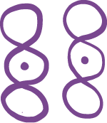 A purple lines and dots.